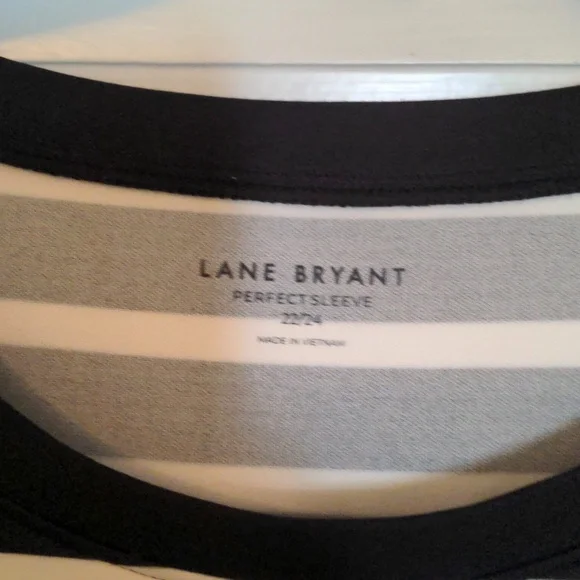 Lane Bryant heavy weight striped T-shirt 22/24 - Picture 2 of 3